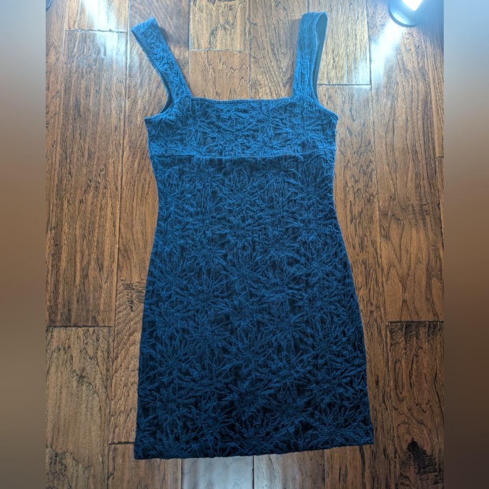 Free People Midnight Blue Textured Dress